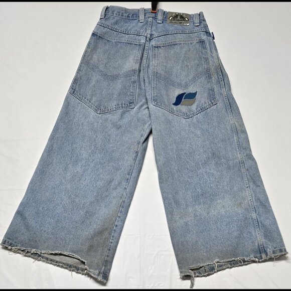 Vintage 90s Kikwear Wide Leg Jeans Rave Denim.